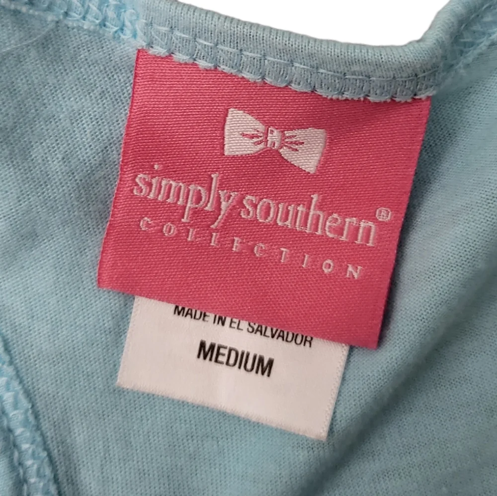 Simply Southern Top Mermaid Pink Racerback Pleated Hem Scalloped Beach …